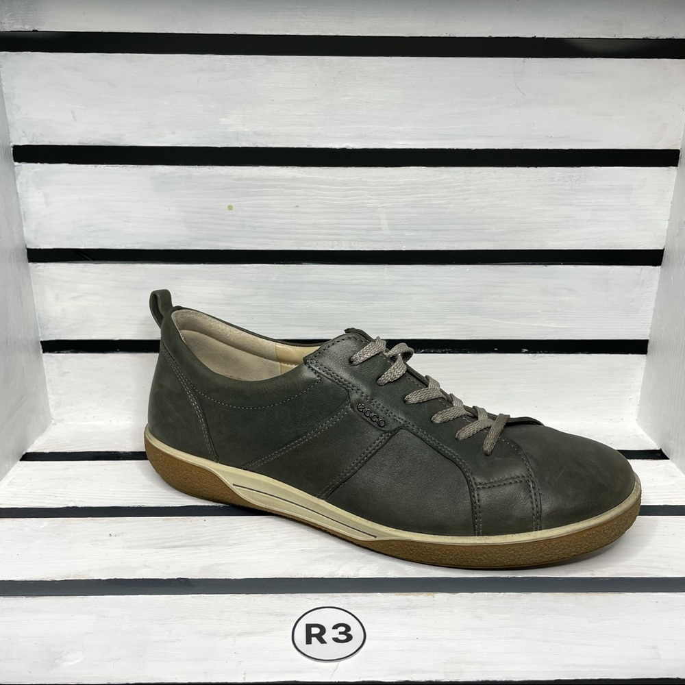 Ecco Comfort Everyday Leather Sneakers Lace Up Womens Sz 9.5